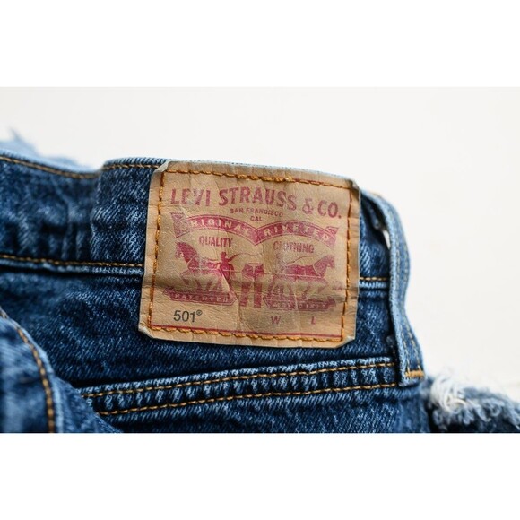 Levi's 501 W33 jean shorts jorts short denim - Picture 10 of 10